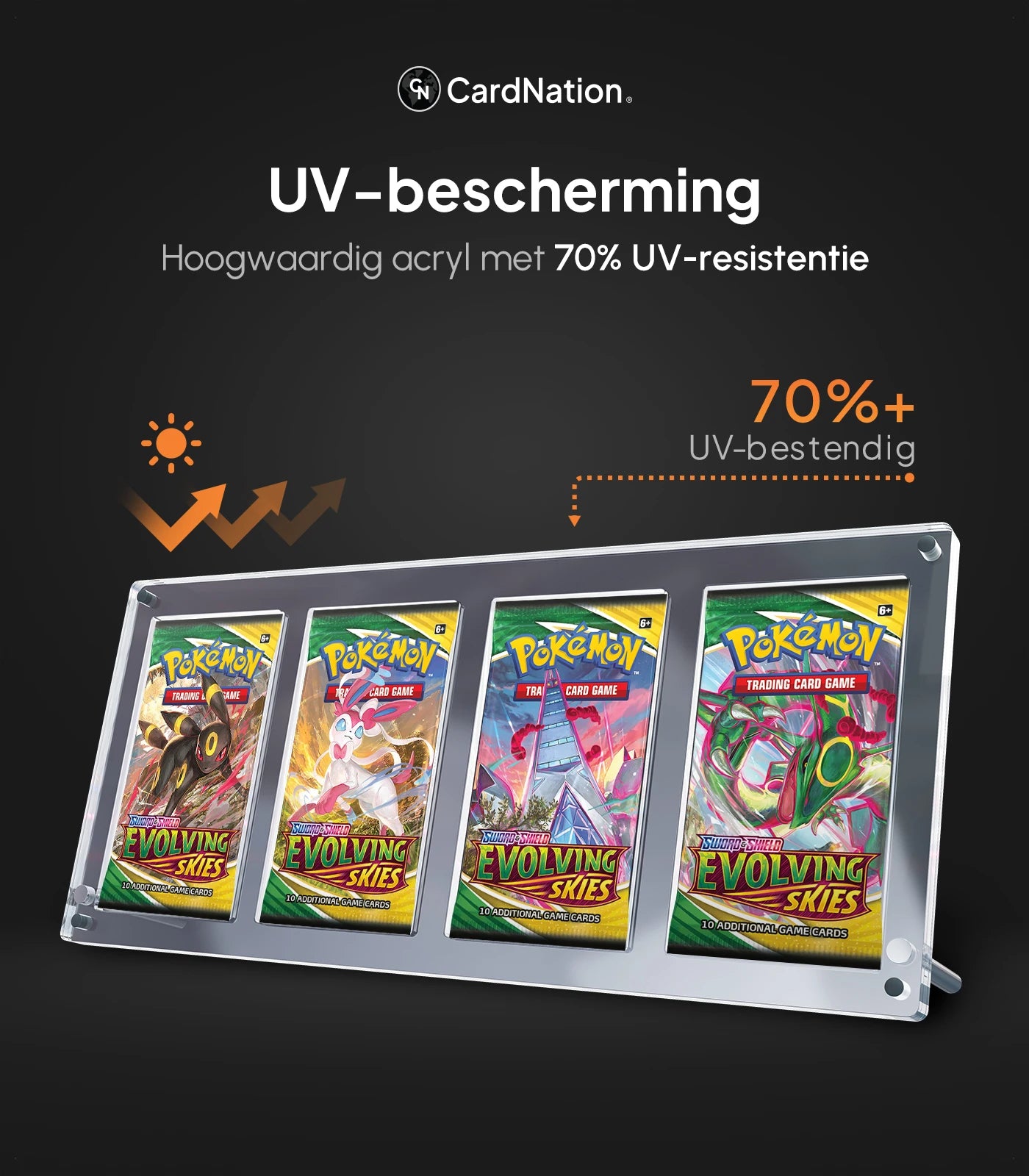 Pokémon Boosterpack Artset 4 Packs - Acrylic Case - CardNation