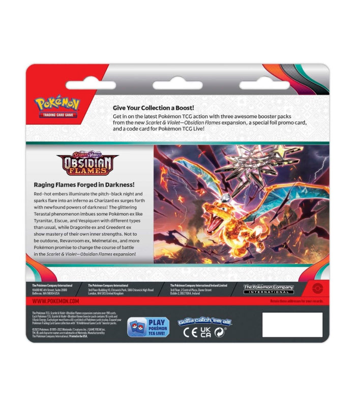 Obsidian Flames 3 Pack Blister Eevee - Pokémon TCG