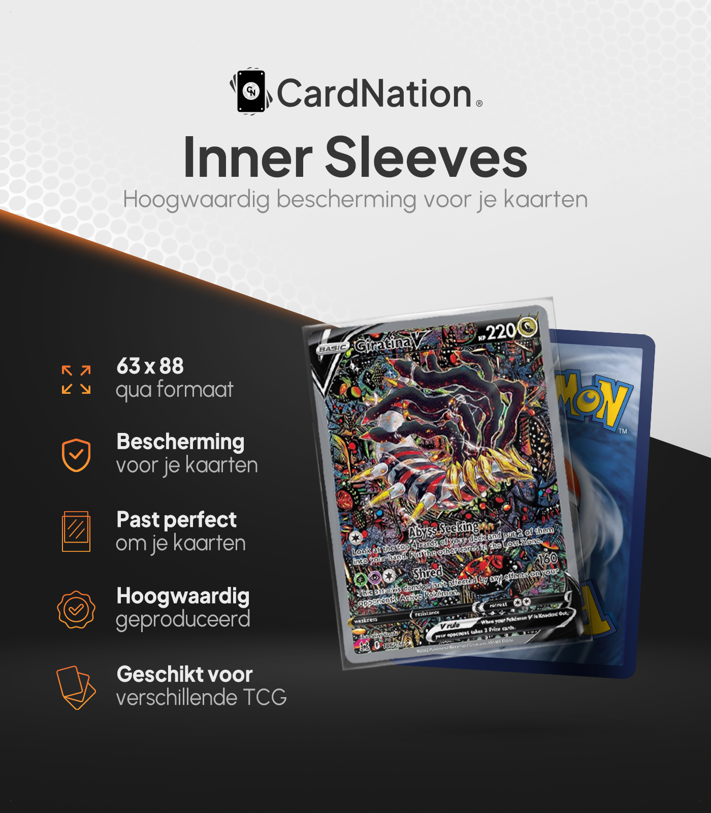 Perfect Fit Sleeves - 100 stuks - Tight Sleeves - Inner Sleeves CardNation Perfect Fit Sleeves - 100 stuks - Tight Sleeves - Inner Sleeves CardNation