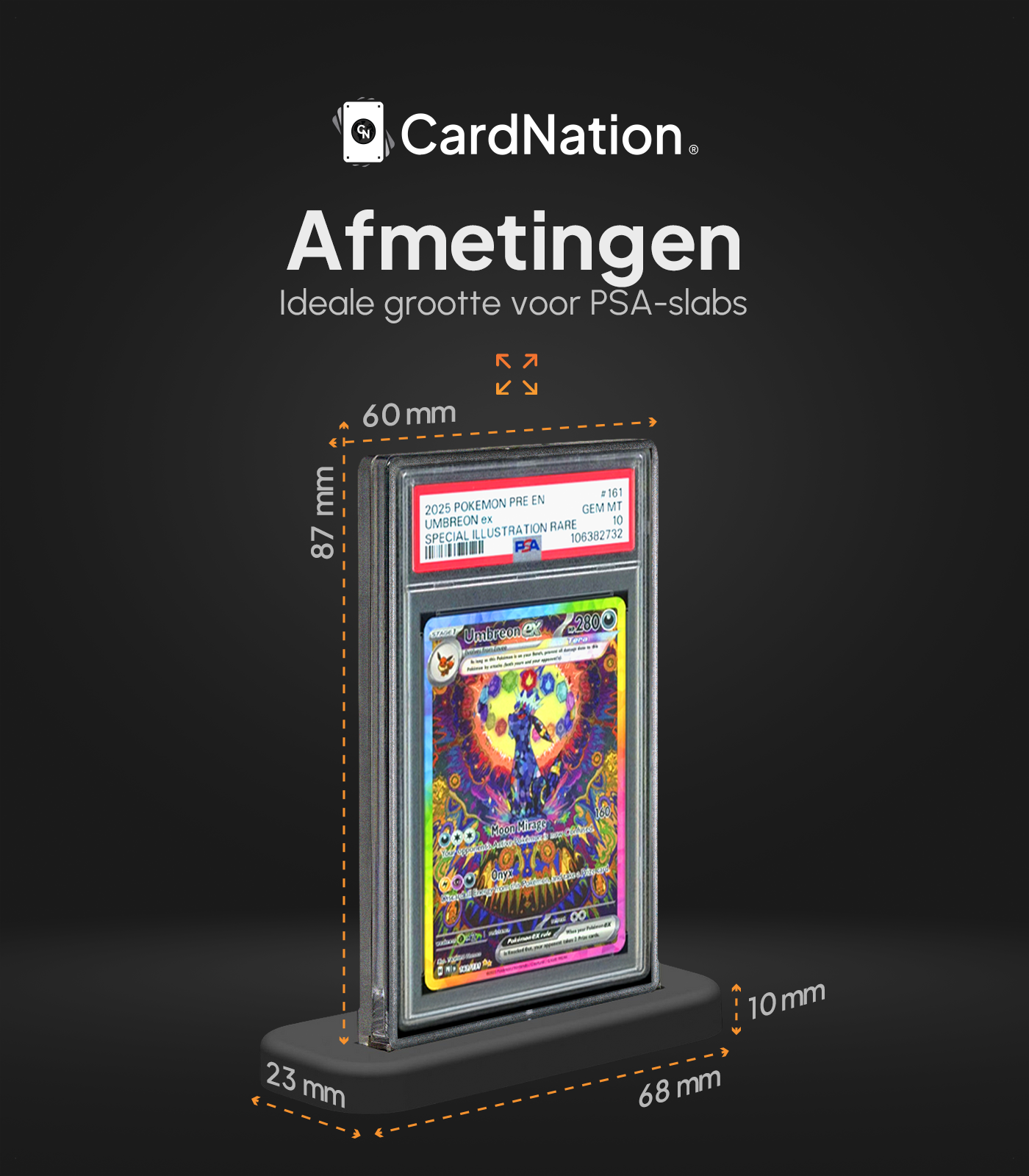 10-Pack PSA Graded Card Display Stands - For Pokmon, Sports, Comic Slabbed Cards Black Plastic Card Holder 10-Pack PSA Graded Card Display Stands - For Pokmon, Sports, Comic Slabbed Cards Black Plastic Card Holder